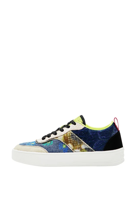 Desigual Fancy Crazy Patch Multicoloured Low Top Sneakers 22WSKA32