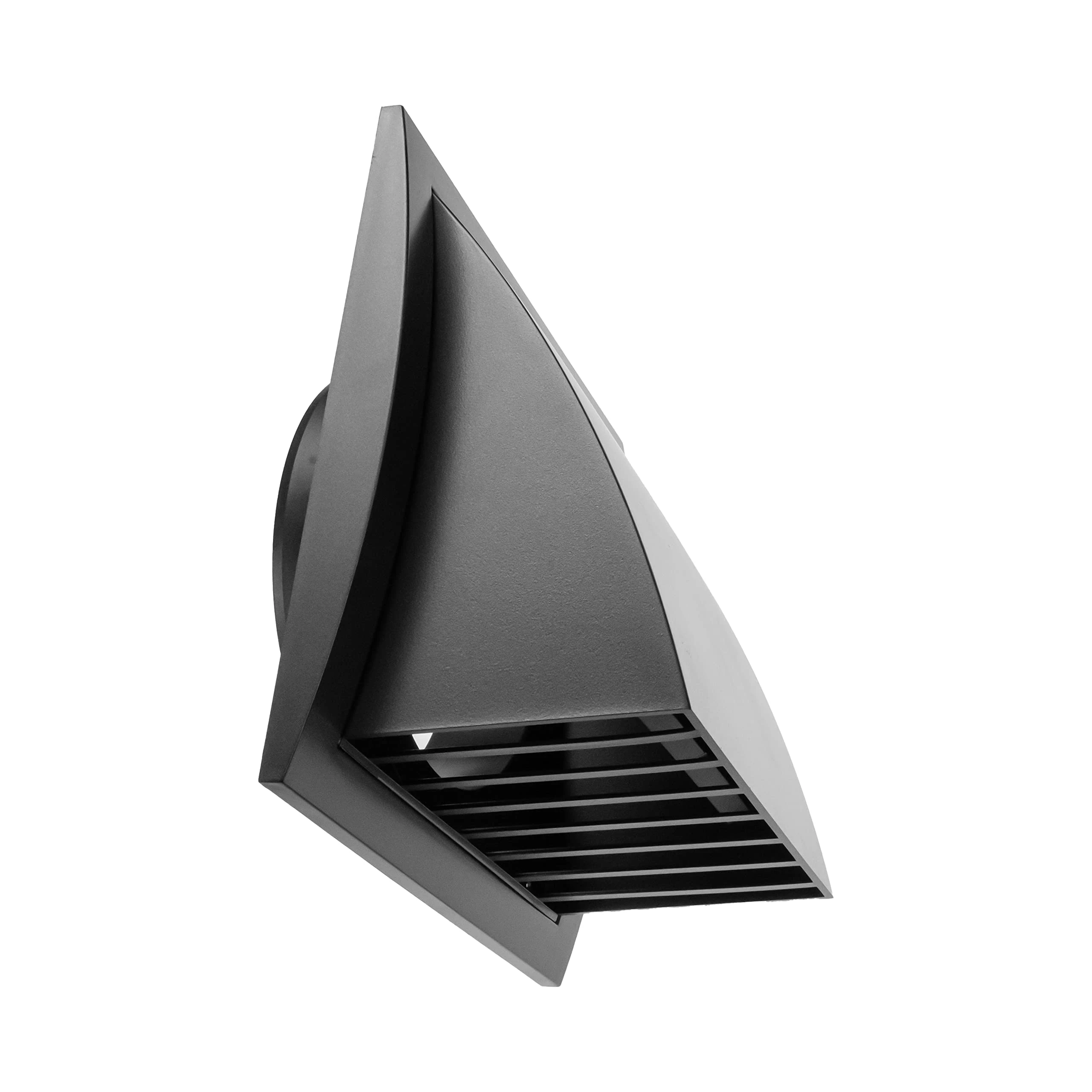Repa Market 5 Inch / 125mm Exhaust Hood Vent with Rain Cover – Anthracite ABS Plastic Wall Air Vent Cover – Exterior Outlet Grille for Indoor & Outdoor Use – HVAC Dryer Extractor Ventilation