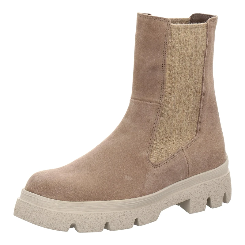 Think! Women's Kangae Leather Lined Sustainable Chelsea Boots, 2000 Stone, 6.5 UK