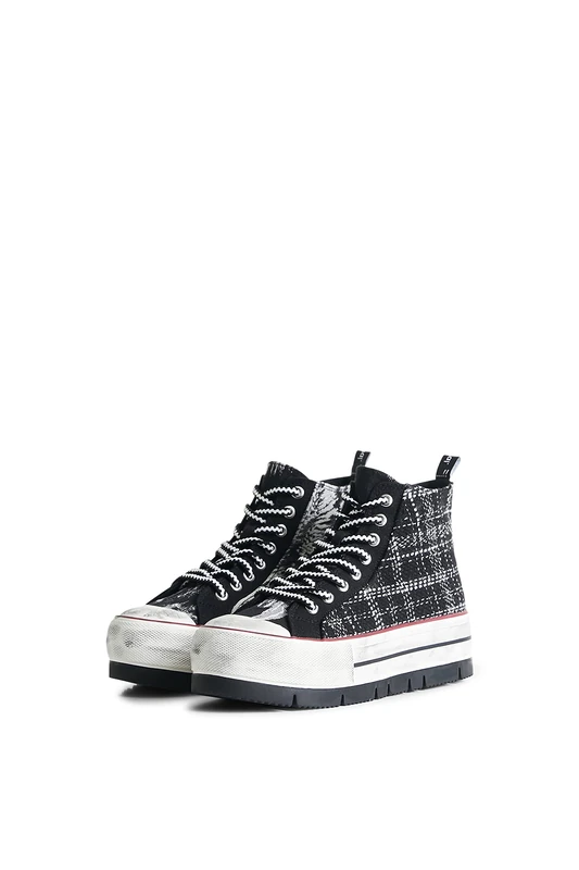 Desigual Women's Shoes_Crush_bn 2000 Black Sneaker, 3.5 UK