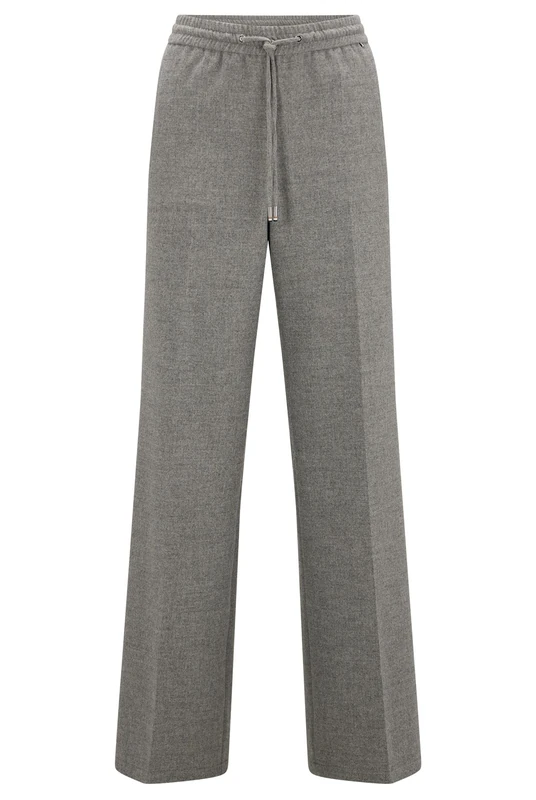 BOSS Women's C_tocara1 Trousers, Silver, 8