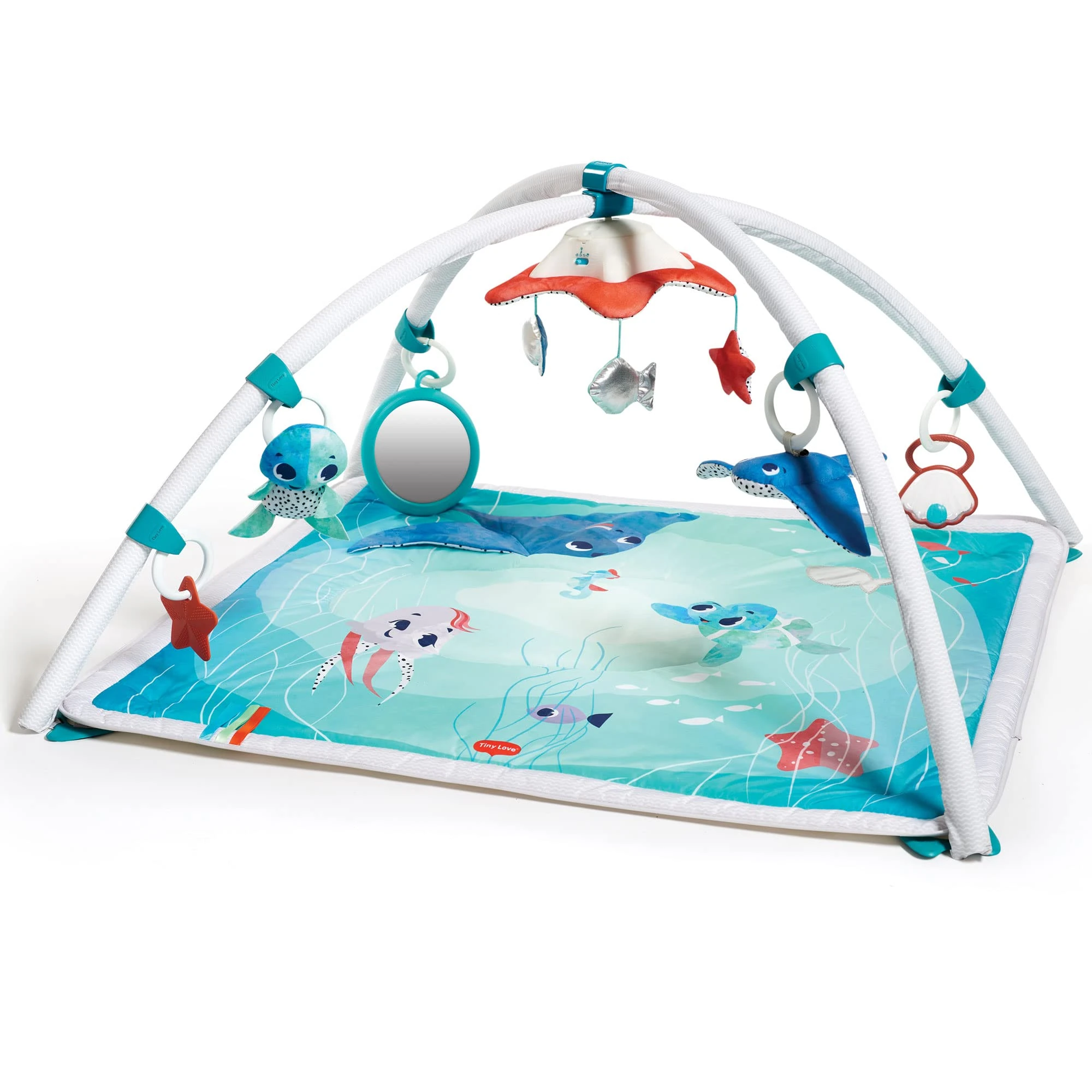 Tiny Love Treasure The Ocean 2-in-1 Musical Mobile Gymini, Play Mat with Lights, Baby Activity Mat, 0m+
