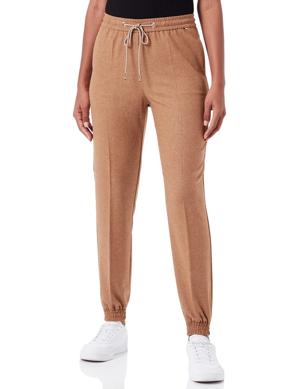 BOSS Women's C_talimala Trousers, Medium Beige, 16 - Image 1