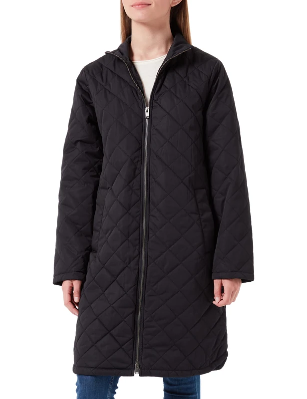 SelectedFemme Women's Slffilly Quilted Coat B Noos Jacket, Black, XS/S