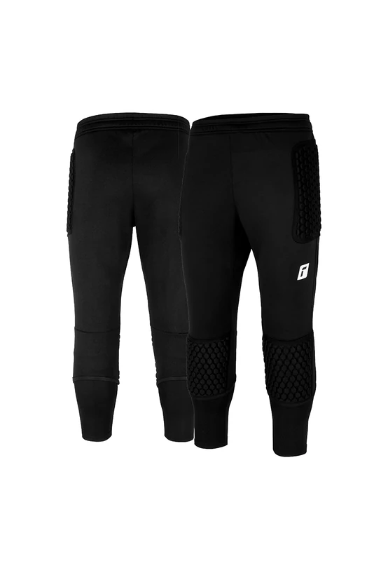 Reusch Men's Football Goalkeeper Trousers Padded for Adults Goalkeeper Contest 3/4 Short Advance Black/Silver - Image 1