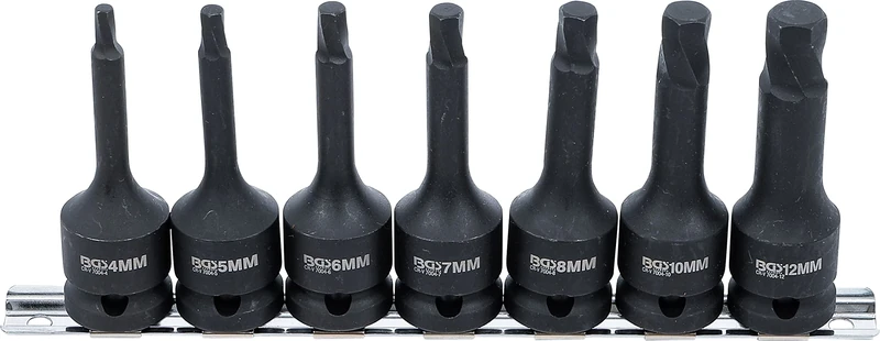 BGS 7004 | Screw Extractor Set | 12.5 mm (1/2") Drive | for damaged internal Hexagon 4 - 12 mm | 7 pcs.