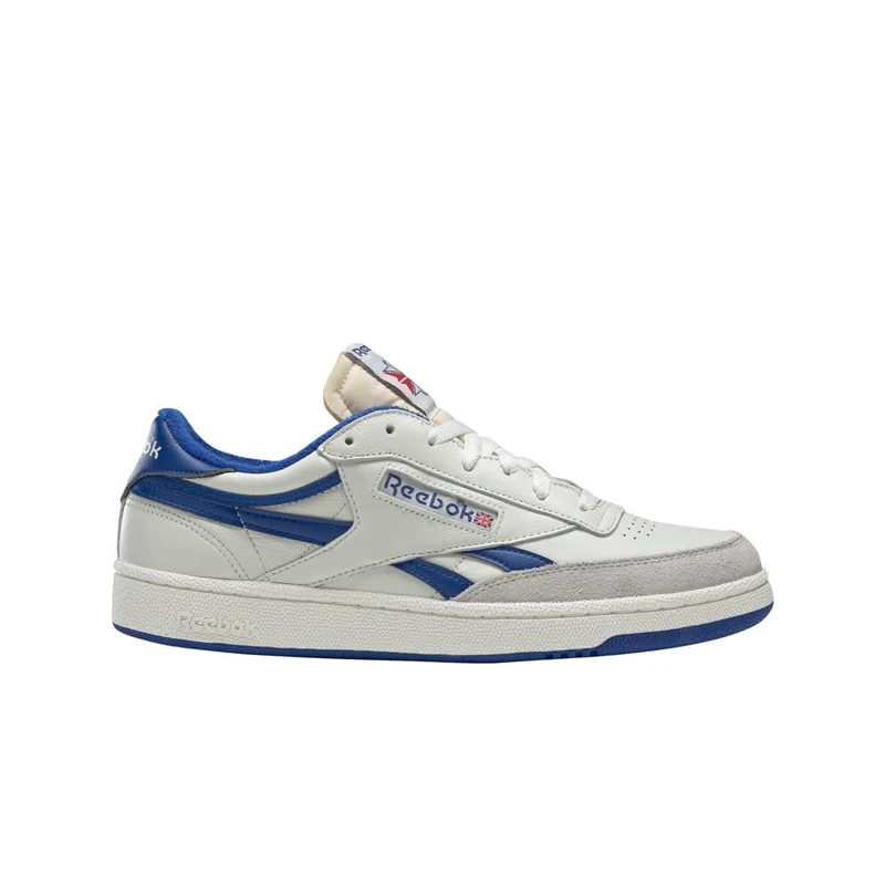 Reebok Men Club C Revenge Vintage Sneaker, Chalk/Collegiate Royal/Excellent Red, 4.5
