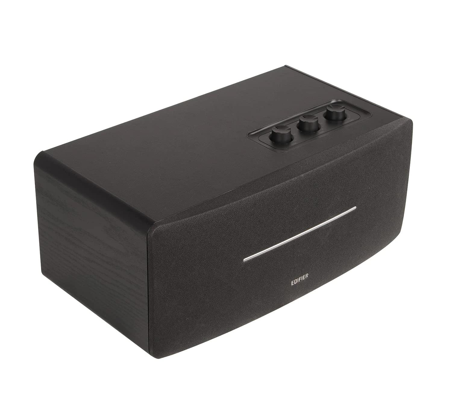 Edifier D12 Integrated Stereo Speakers, Bluetooth v5.0, 70W RMS, 4" Woofers & 0.75" Tweeters, RCA/AUX Inputs, Black