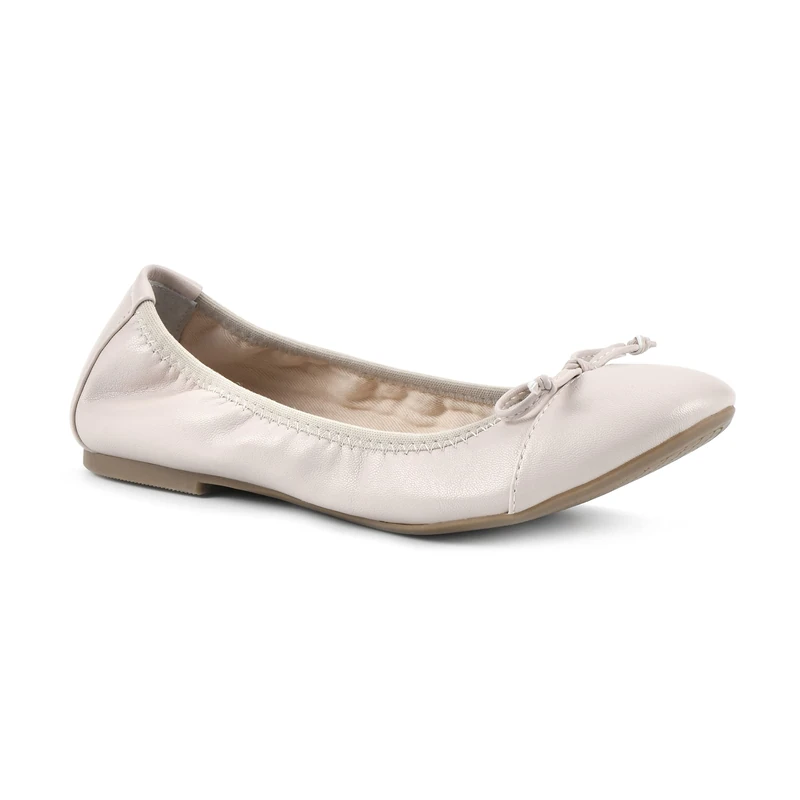 WHITE MOUNTAIN Women's Sunnyside Ii Ballet Flat, Bone Smooth, 7.5 UK