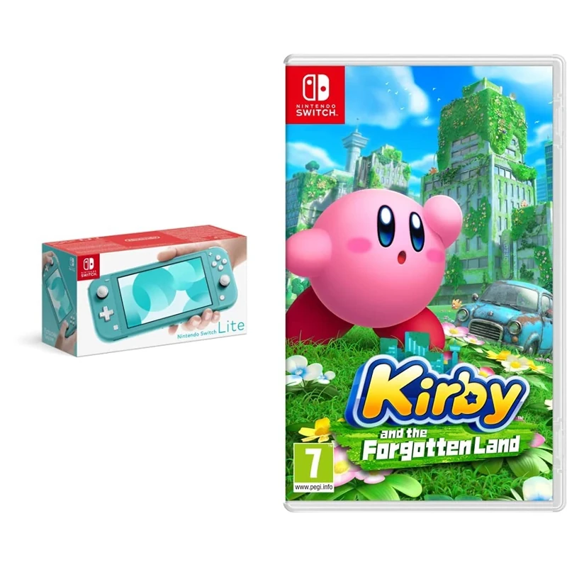 Nintendo Switch Lite - Turquoise + Kirby and the Forgotten Land (Nintendo Switch)