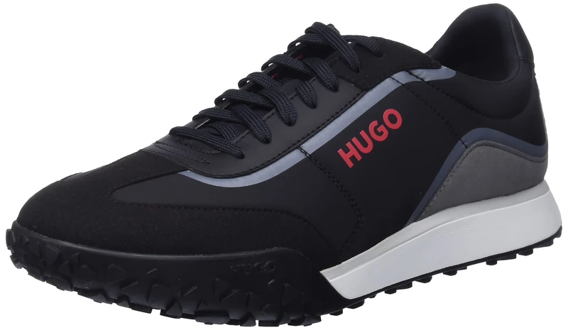 HUGO Men's Casey_Runn_nymx Trainers, Black3, 10 UK