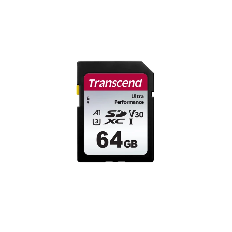 Transcend SDC340S 64GB SDXC U3 V30 A1 Memory Card, Speed up to 160/50MB/s for 4K Video Recording TS64GSDC340S - Image 1