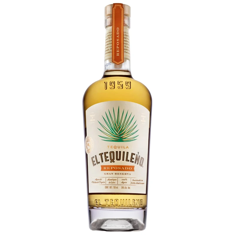 El Tequileño 1959 Reposado Grand Reserva Tequila 70cl, 38% ABV | 100% Estate Grown Blue Agave, Premium American Oak Aged | Family Owned Distillery |