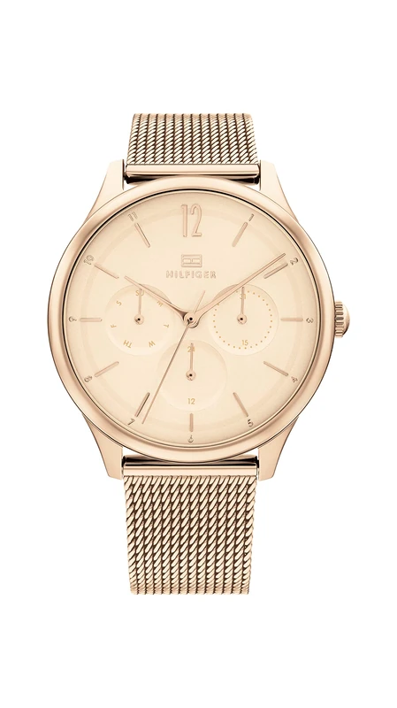Tommy Hilfiger Analogue Multifunction Quartz Watch for Women with Carnation Gold Colored Stainless Steel mesh Bracelet - 1782457 - Image 1