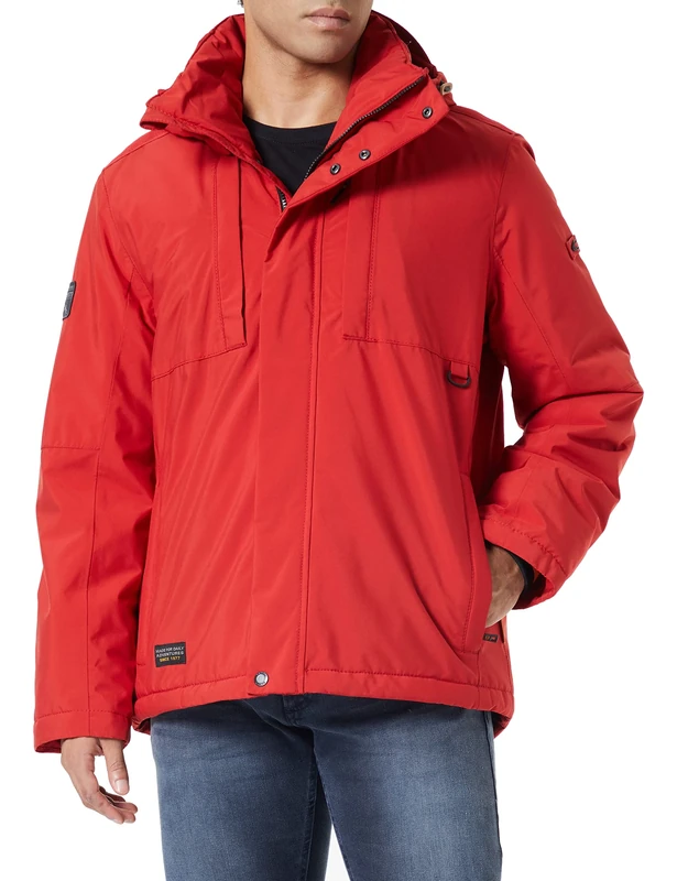 camel active Men's 420224/8E75 Jacket, Red, 28