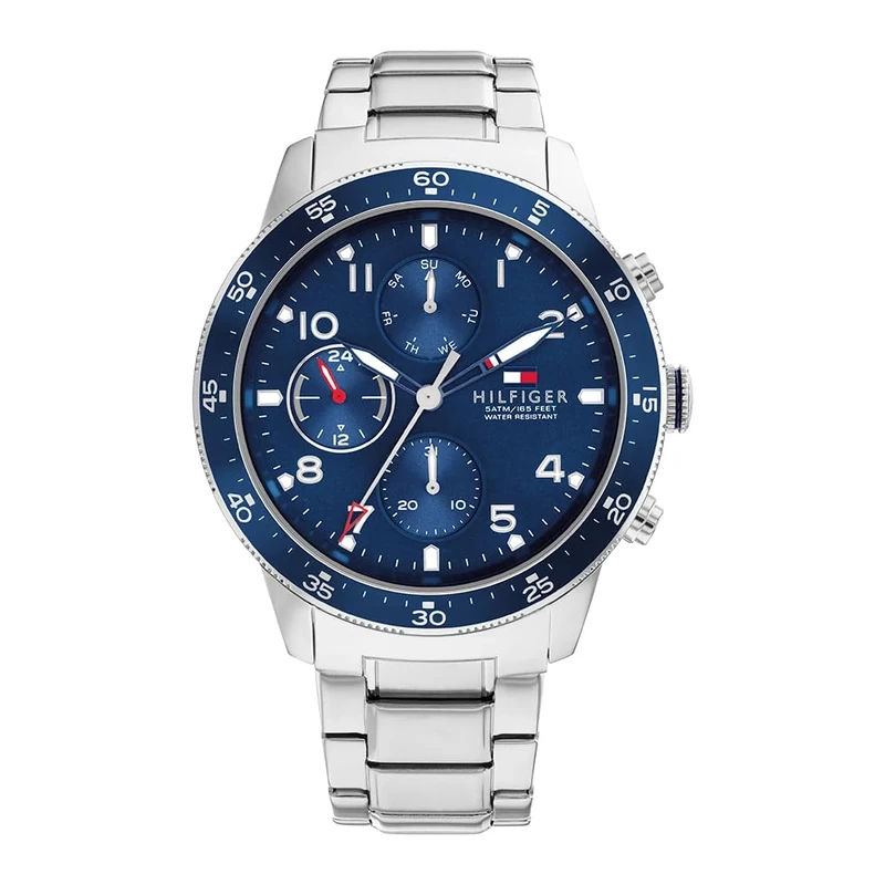 Tommy Hilfiger Analogue Multifunction Quartz Watch for Men with Silver Stainless Steel Bracelet - 1791949