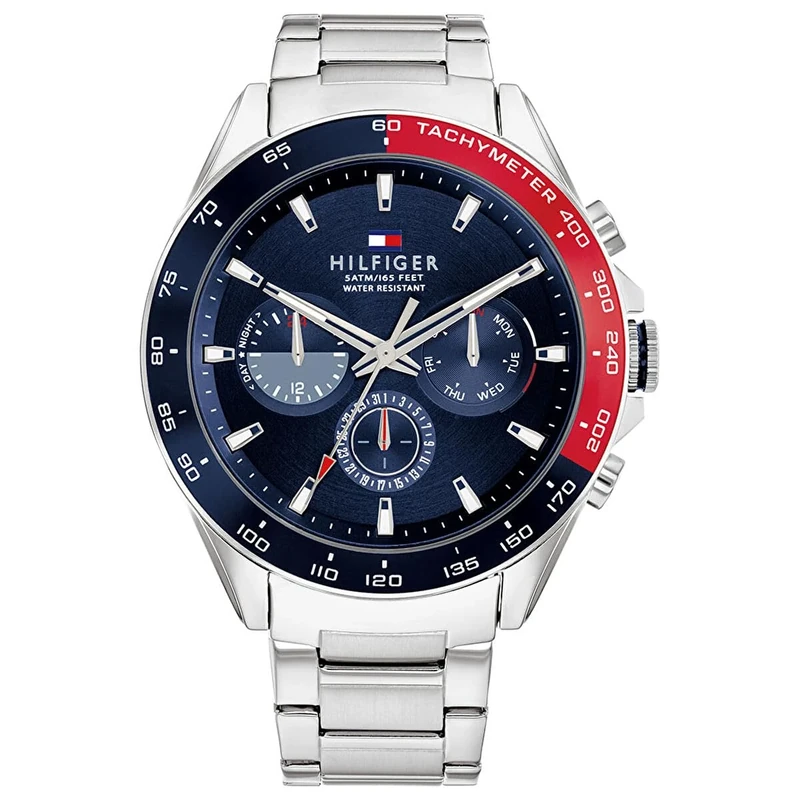 Tommy Hilfiger Analogue Multifunction Quartz Watch for Men with Silver Stainless Steel Bracelet - 1791968