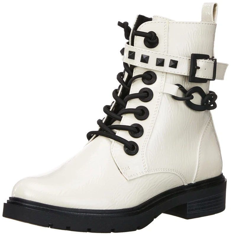 MARCO TOZZI Women's 2-2-25247-29 Fashion Boots, Cream patent, 5 UK