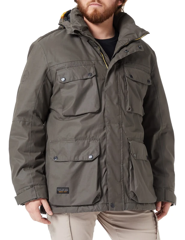 camel active Men's 420304/8U95 Jacket, Dark Brown, 27