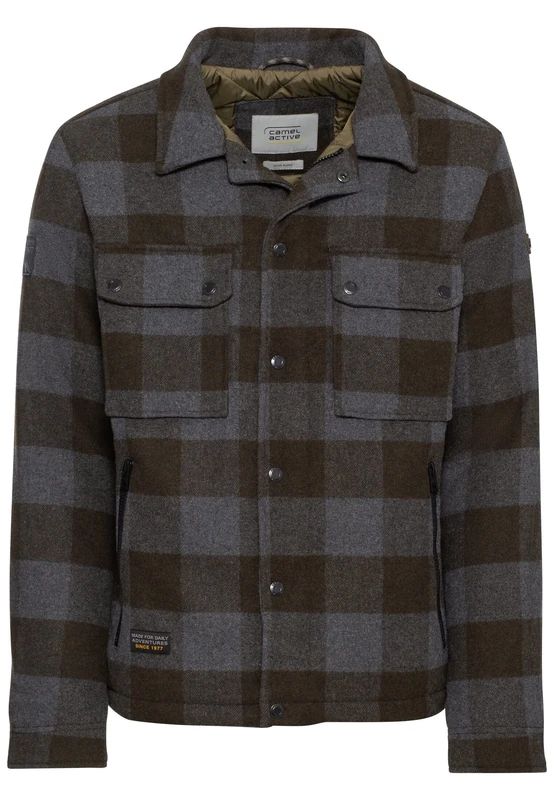 camel active Men's 430110/8O26 Blouson, Dark Brown, 58