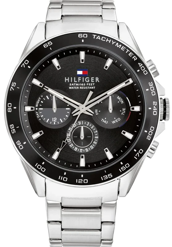 Tommy Hilfiger Analogue Multifunction Quartz Watch for Men with Silver Stainless Steel Bracelet - 1791967
