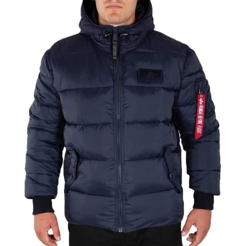 Alpha Industries Hooded FD Winter Jacket for Men Rep.Blue