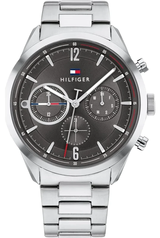 Tommy Hilfiger Analogue Multifunction Quartz Watch for Men with Silver Stainless Steel Bracelet - 1791943