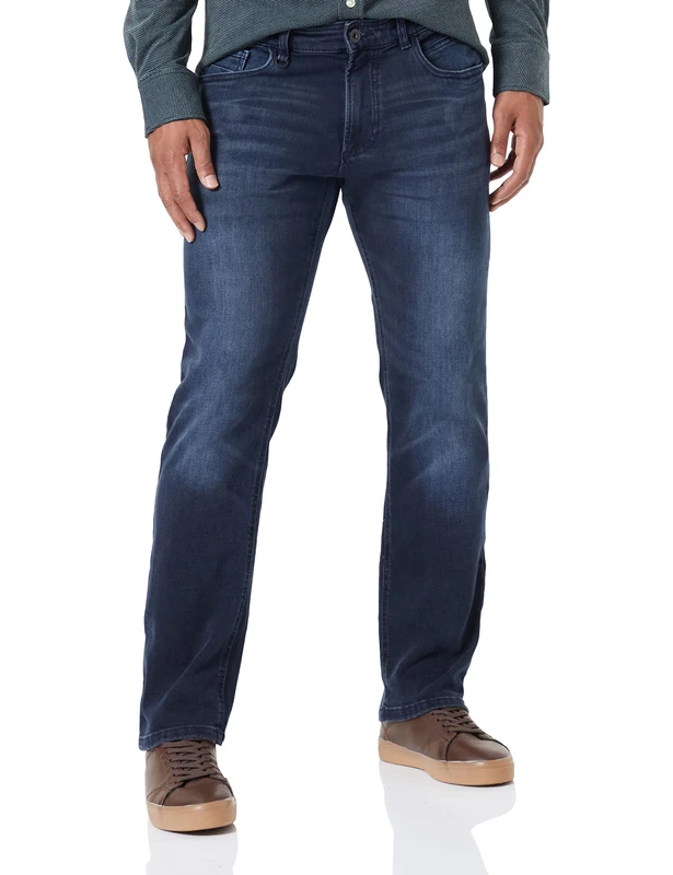 camel active Men's Herren Flexxxactive Denim in Regular Fit Dunkelblau, Menswear-40/30 Pants, Dark Blue, 40 W/30 L
