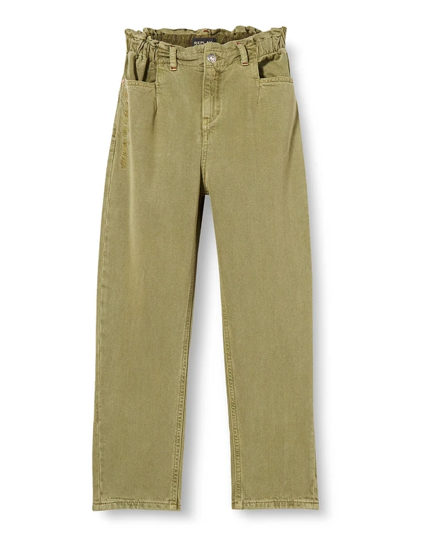 REPLAY Girl's Sg9373 Trouser, 314 Sage Green, 4 Years