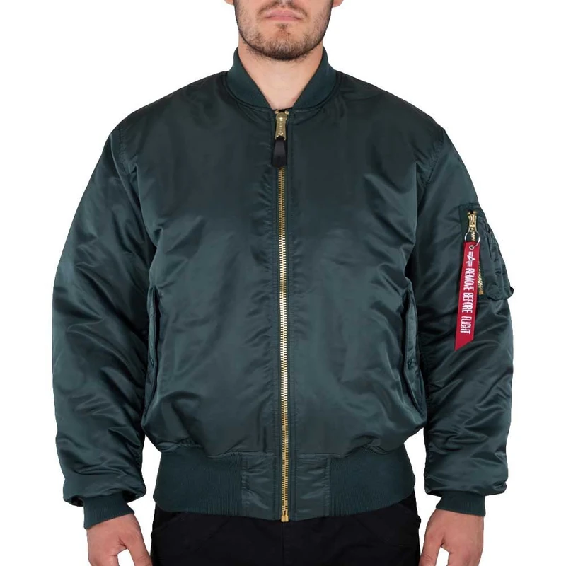 ALPHA INDUSTRIES Men's MA-1 Jacket, Navy Green, 3XL