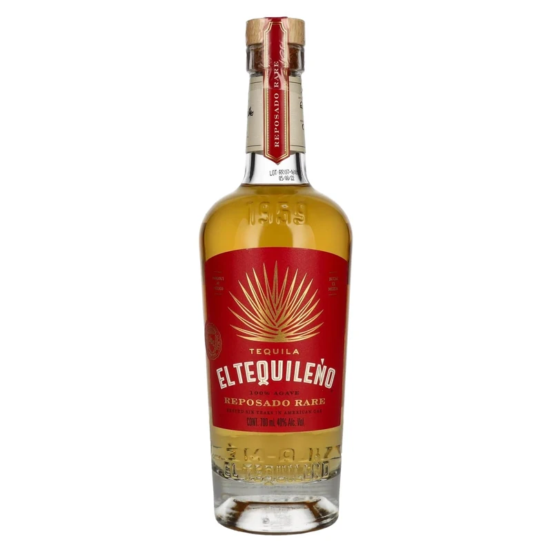 El Tequileño 1959 Reposado Rare Tequila 70cl, 40% ABV | 100% Estate Grown Blue Agave, Super Premium Rare Reposado, Aged in Large American Oak for 6 Years |