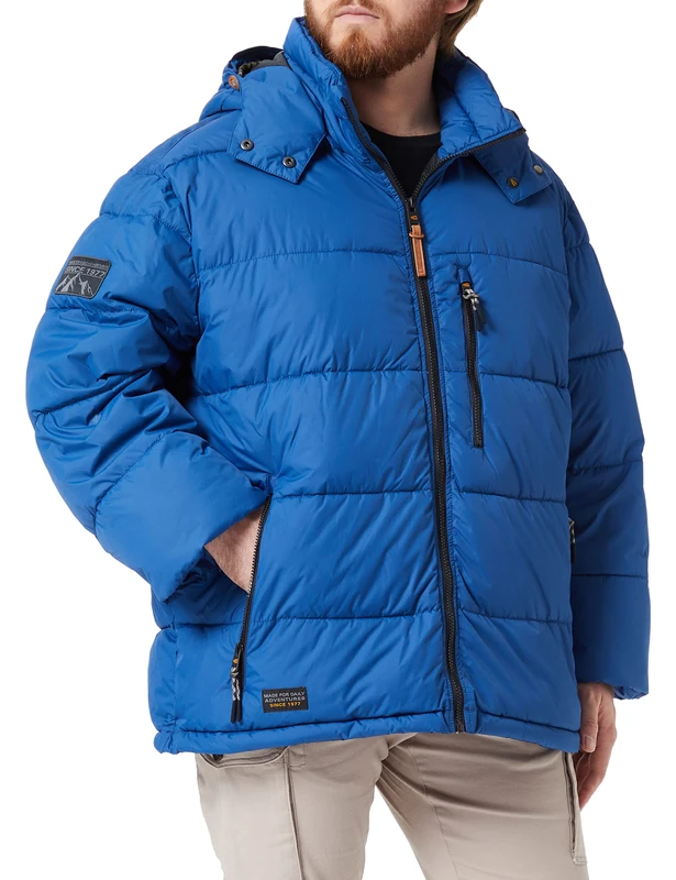 camel active Men's 430180/8X33 Blouson, Indigo, 58