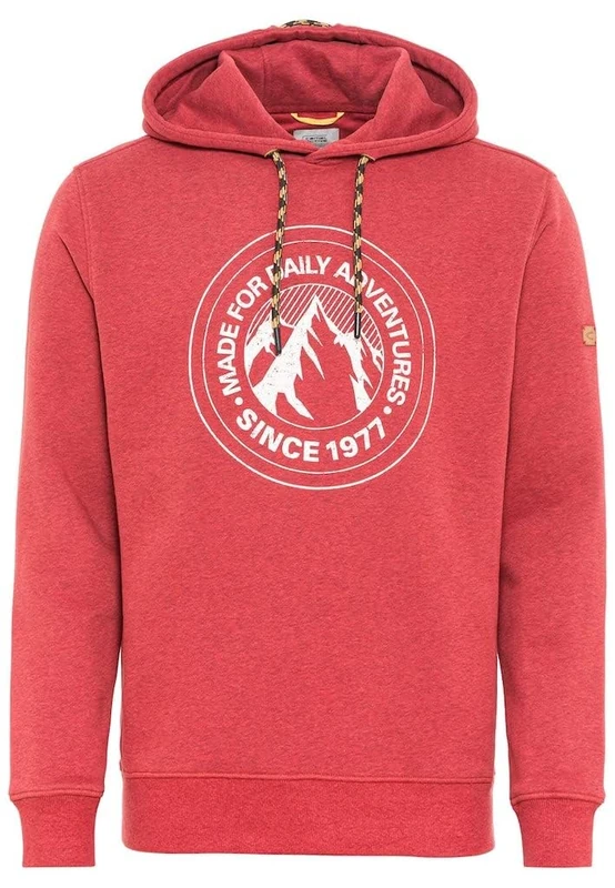 camel active Men's Hoodie in Sweat Quality, red, XXXXXXL