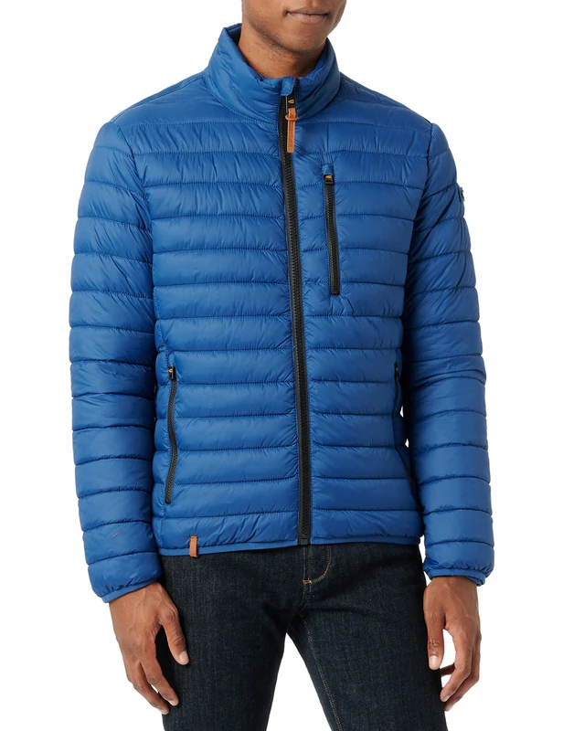 camel active Herren leichte Steppjacke ohne Kapuze, Indigo, 29