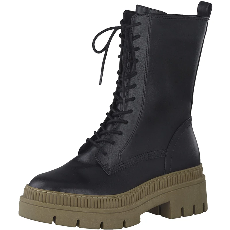 MARCO TOZZI Women's 2-2-25703-29 Lace-Up Fashion Boots, Black Nature, 8 UK