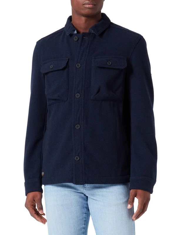 camel active Men's 442280/8i30 Casual Blazer, Night Blue, 46R