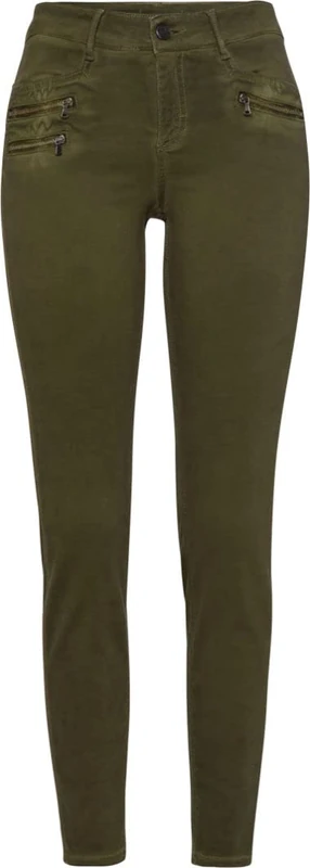 BRAX Women's Style Ana Sensation Sustainable Five-Pocket Tube Jeans with Push-up Effect, Green (Khaki 33), 36W / 32L