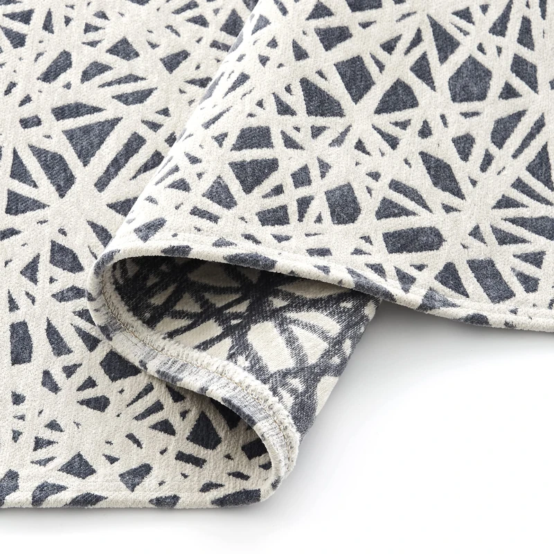 Moma – Grey Salon Rug 160 x 230 cm with Very Soft and Padded Texture | Machine Washable Rugs in Soft Polyester with an Elegant Design Ideal for Decorating Any Space
