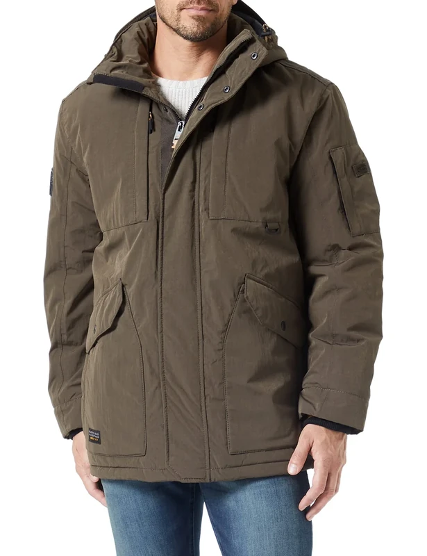 camel active Men's 420074/8U93 Jacket, Dark Brown, 52