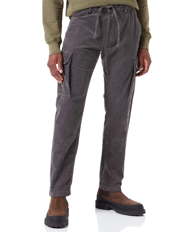 camel active Men's Trousers, Darkgray, 33 W/30 L