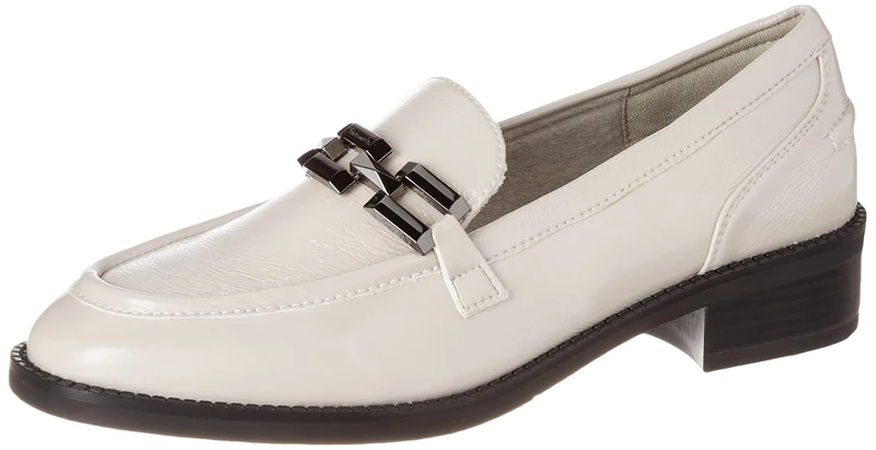 Tamaris Women's slippers, women's slip-on, comfort lining, touchit footbed, Pale Grey Pat, 6 UK