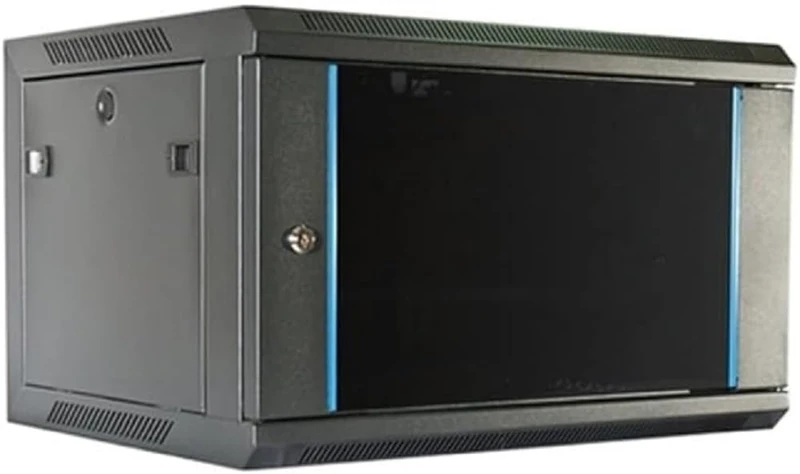 BigBuy Home Wardrobe Rack Mural 2LAN 6U Black 19" Home Products, Standard, One Size