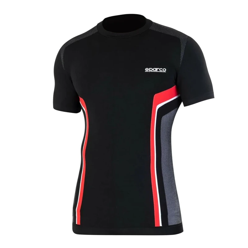 Sparco 01371NRRS2M T-Shirt, Standard, Unisex Adult