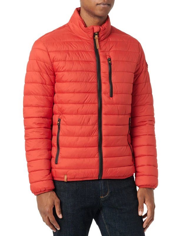 camel active Herren leichte Steppjacke ohne Kapuze, red, 54