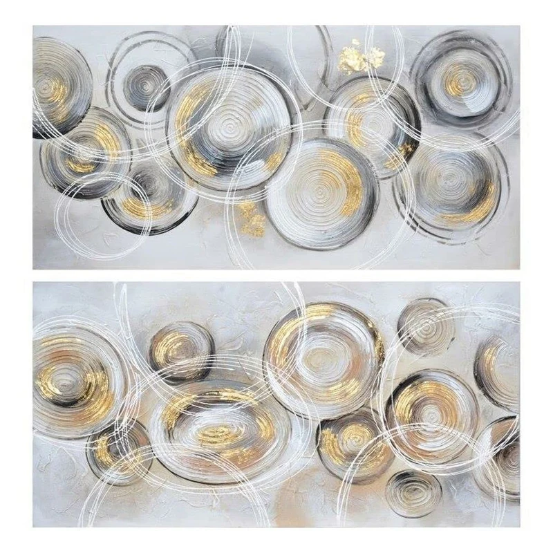 DKD Home Decor Circles (120 x 3 x 60 cm) (2 Pieces)