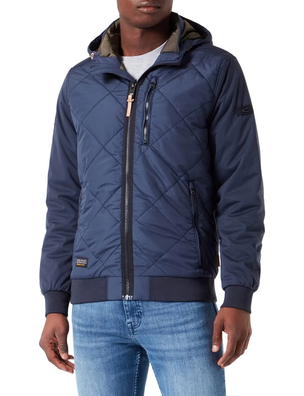 camel active Men's 430050/8O40 Blouson, Night Blue, 60