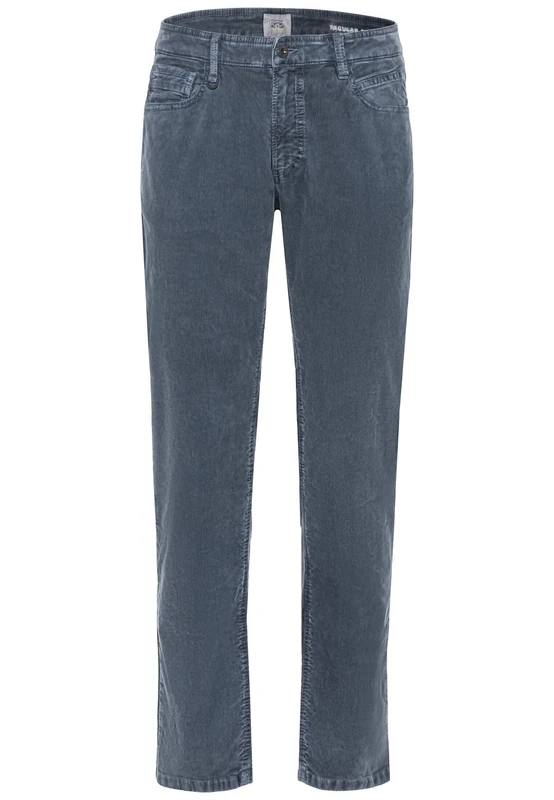 camel active Men's Regular Fit 5-Pocket Trousers, Blue, 32 W/32 L