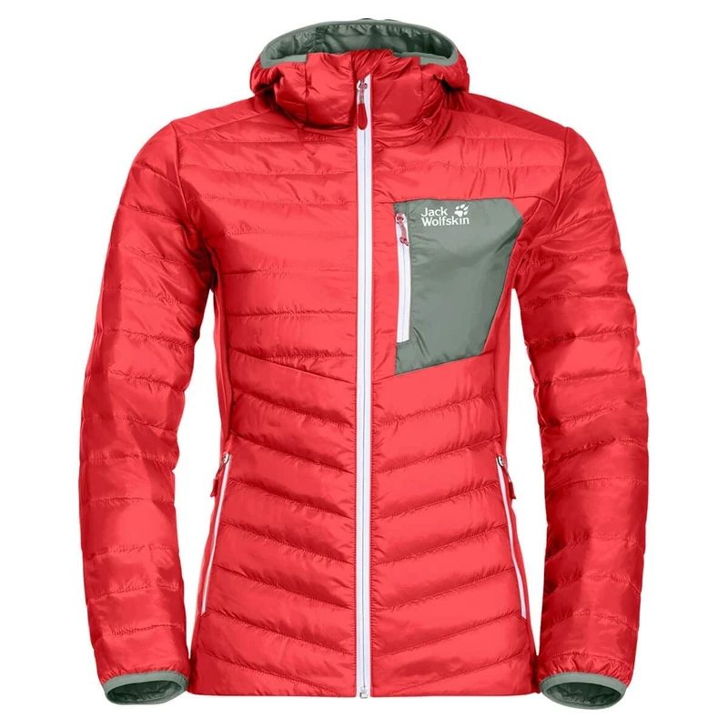 Jack Wolfskin Women's Standard Routeburn Jacket W, Tulip Red, Medium