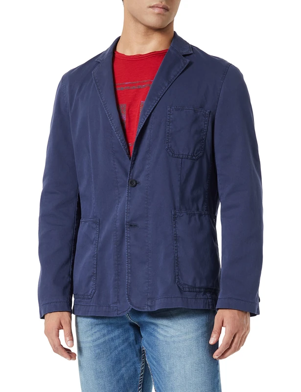 camel active Men's 442175/8i20 Casual Blazer, Night Blue, 40S