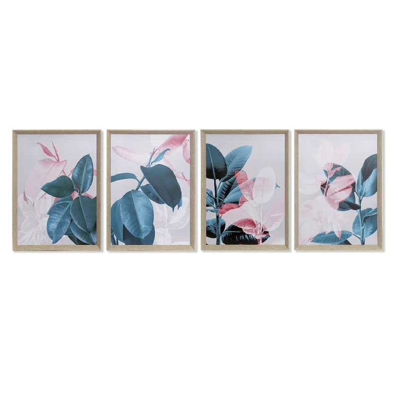 DKD Home Decor Picture Leaves (45 x 3.5 x 60 cm) (4 Pieces) - Image 1